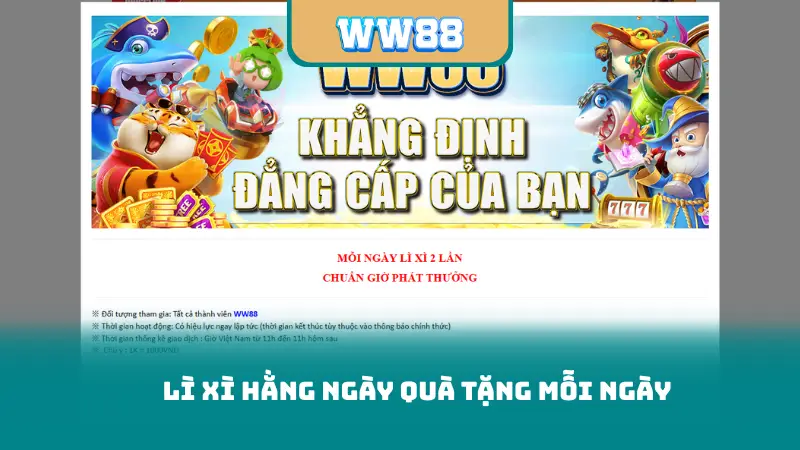 Lì xì hằng ngày quà tặng mỗi ngày